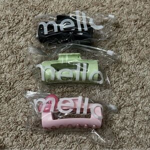 BRAND NEW The Original Mello Hair Claw Clip Squishy Claw Clip (4 inch) Lot Of 3